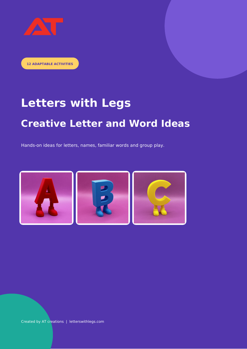 Cover of the Letters with Legs creative activity guide